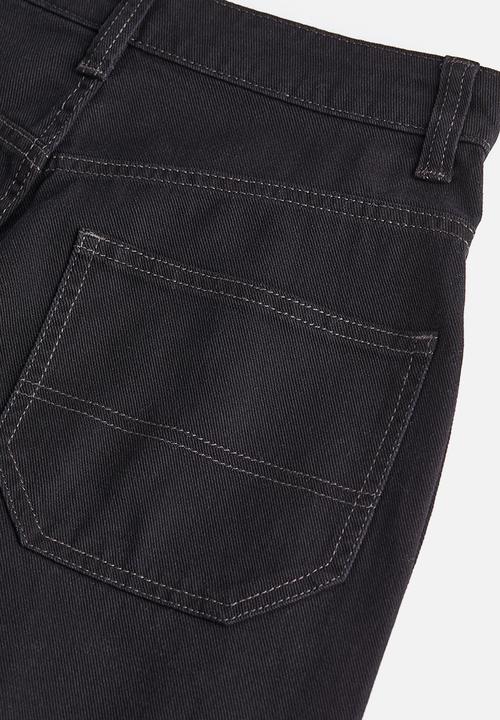 H&M - Twill cargo trousers - black