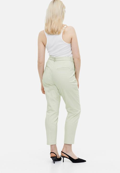 H&M - Cigarette trousers - light green