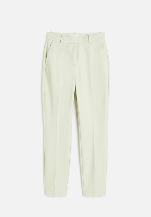 H&M - Cigarette trousers - light green