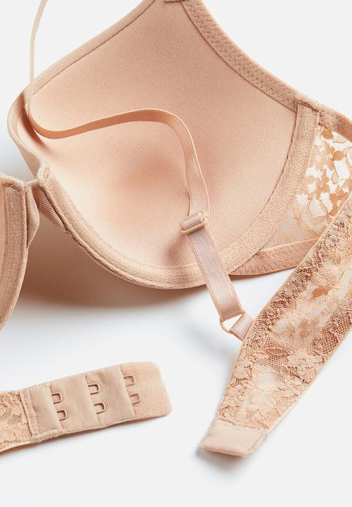 H&M - 2-Pack push-up bras - beige & black 
