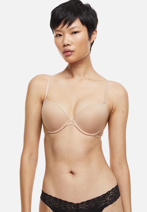 H&M - 2-Pack push-up bras - beige & black 