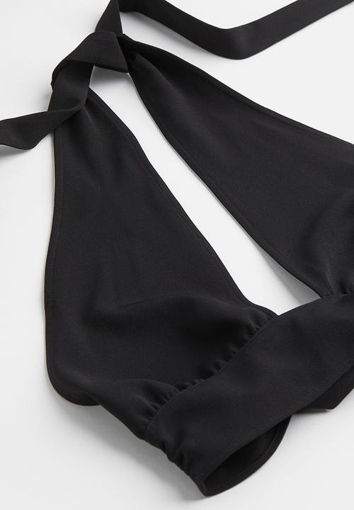 H&M - Halterneck crop top - black