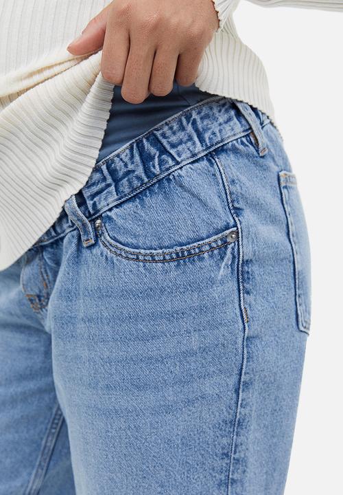 H&M - Mama mom loose ankle jeans - light denim blue 
