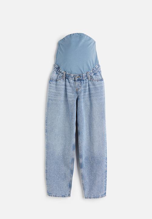 H&M - Mama mom loose ankle jeans - light denim blue 