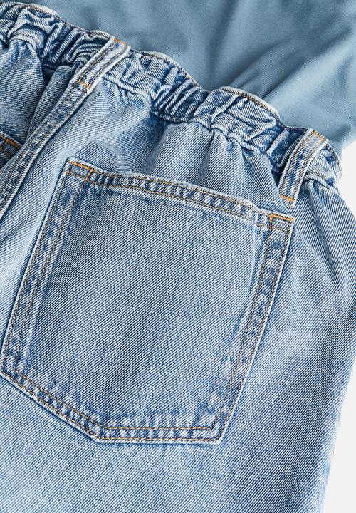 H&M - Mama mom loose ankle jeans - light denim blue 