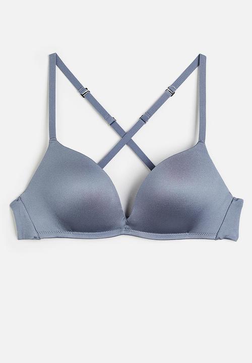 H&M - Micro push-up bra - pigeon blue 