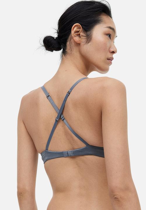 H&M - Micro push-up bra - pigeon blue 