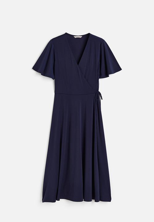 H&M - Jersey wrap dress - dark blue