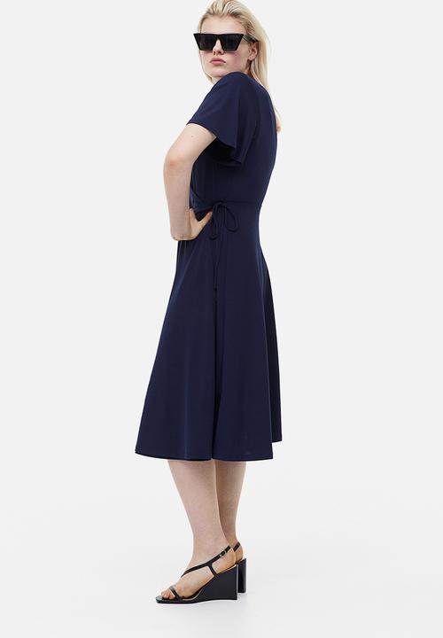 H&M - Jersey wrap dress - dark blue