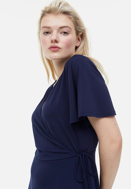 H&M - Jersey wrap dress - dark blue