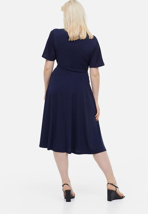 H&M - Jersey wrap dress - dark blue