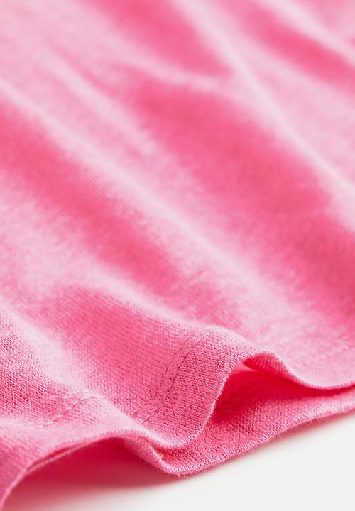 H&M - Linen T-shirt - pink