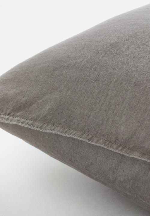 H&M - Washed linen pillowcase - grey