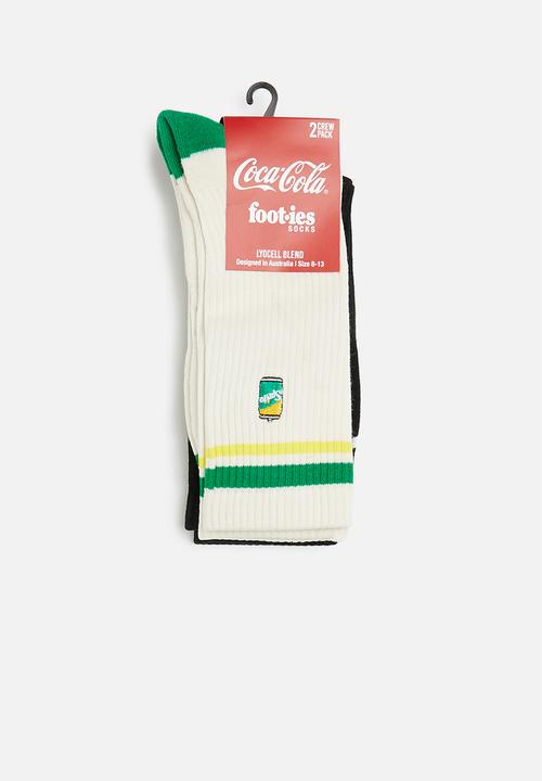 Foot-ies - Sprite sneaker sock 2 pack - black & off white 