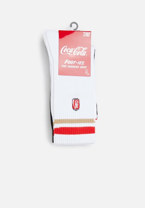 Foot-ies - Coke can sneaker 2 pack - white & black 