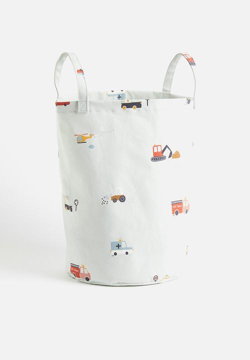 Printed storage basket - green,multi