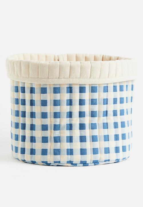 H&M - Quilted storage basket - blue,multi