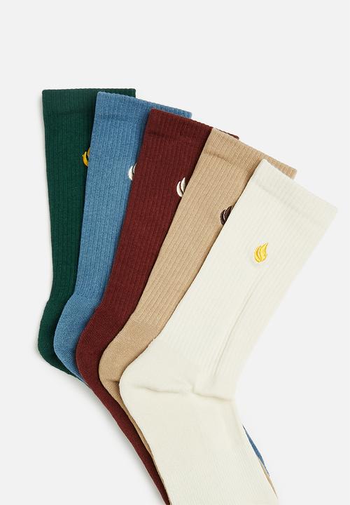 Foot-ies - Blaze 5 pack sneaker sock - multi 