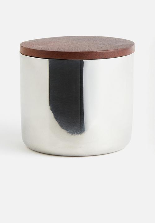 H&M - Small metal jar - silver,multi