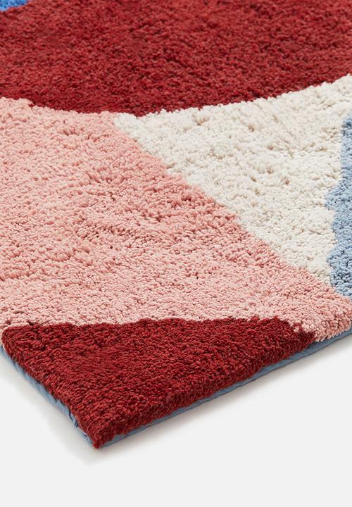 H&M - Patterned bath mat  - blue patterned 