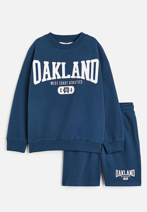 H&M - 2-piece sweatshirt set - dark blue/oakland 