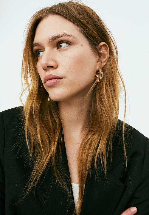 H&M - Single-breasted linen-blend blazer - black