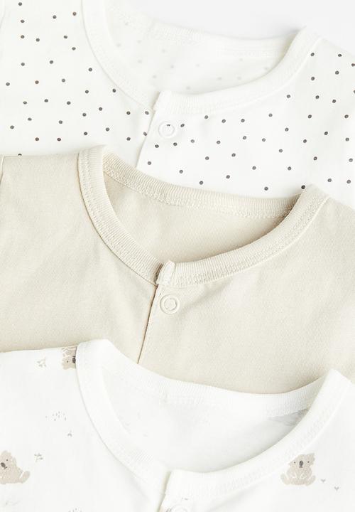 H&M - 3-pack cotton pyjamas - light beige / koalas 