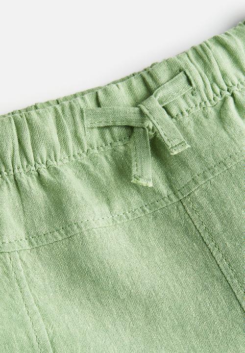 H&M - Linen-blend trousers - light green