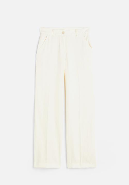 H&M - Straight trousers - white