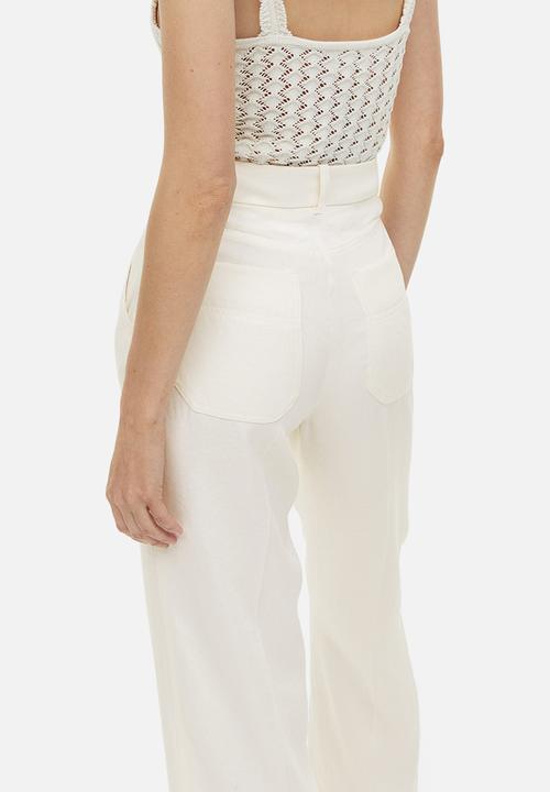H&M - Straight trousers - white