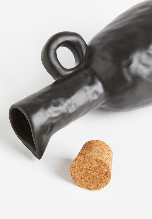 H&M - Stoneware oil bottle - black