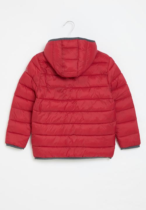 MINOTI - Boys basic puffa coat - red