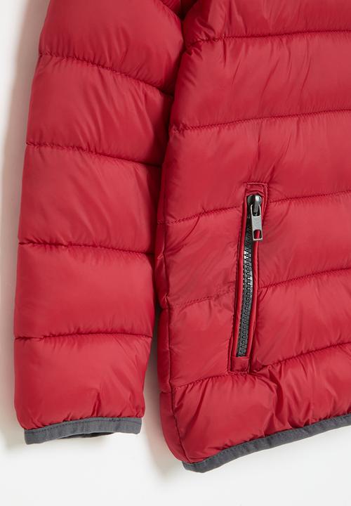 MINOTI - Boys basic puffa coat - red