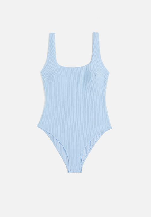 H&M - Padded-cup swimsuit - light blue 
