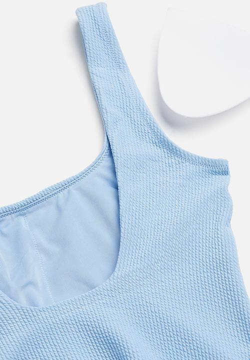 H&M - Padded-cup swimsuit - light blue 