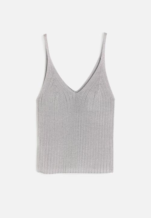 H&M - Shimmering vest top - silver