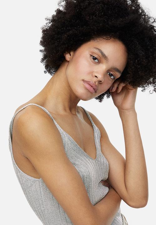 H&M - Shimmering vest top - silver