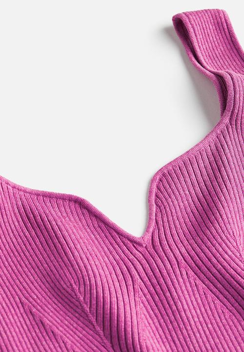 H&M - Rib-knit dress - cerise