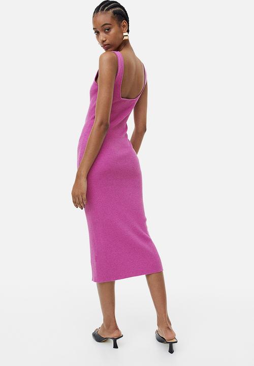 H&M - Rib-knit dress - cerise