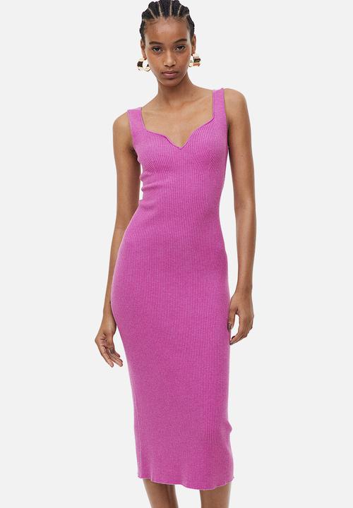 H&M - Rib-knit dress - cerise