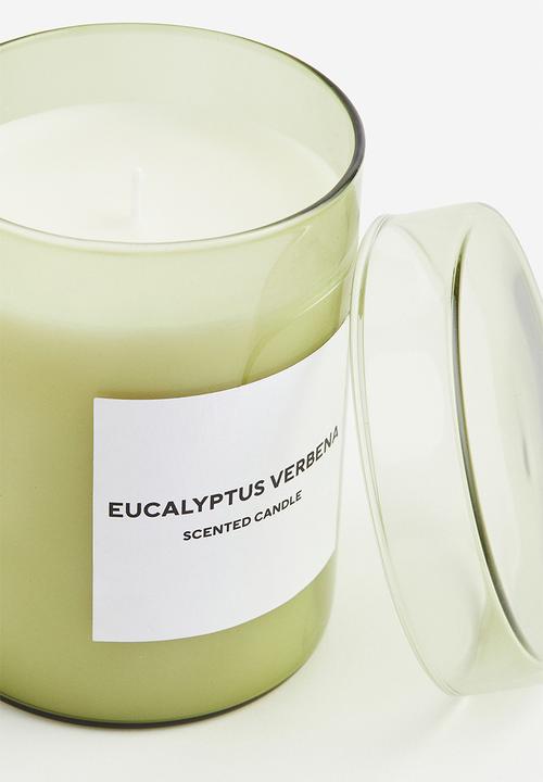 H&M - Scented candle in glass holder - green & eucalyptus verbena