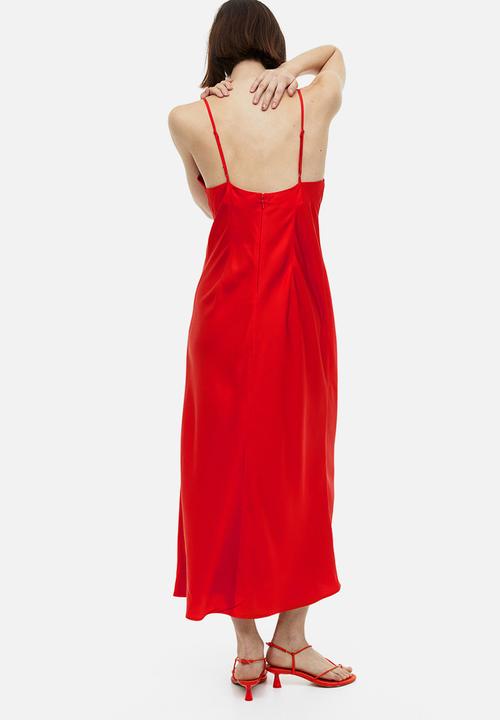 H&M - Satin slip dress - red