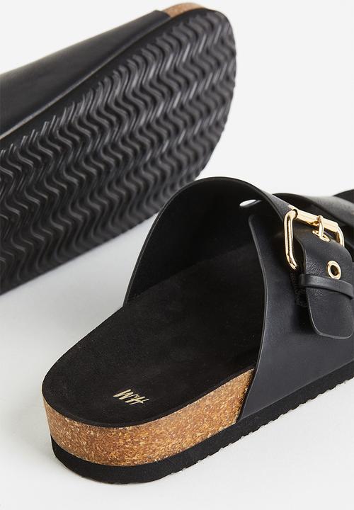 H&M - Two-strap slides - black