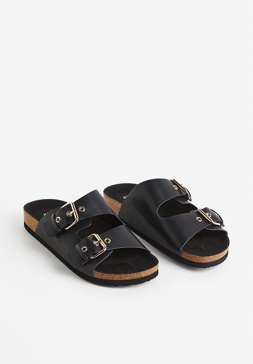 H&M - Two-strap slides - black