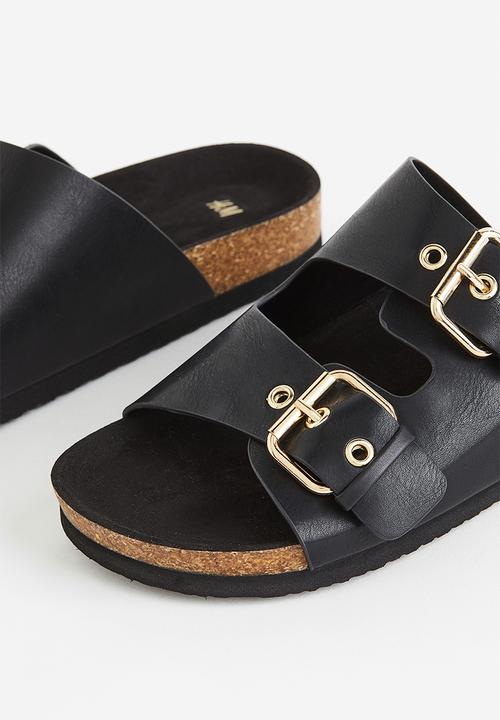 H&M - Two-strap slides - black