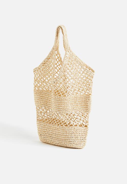 H&M - Crochet-look shopper - beige