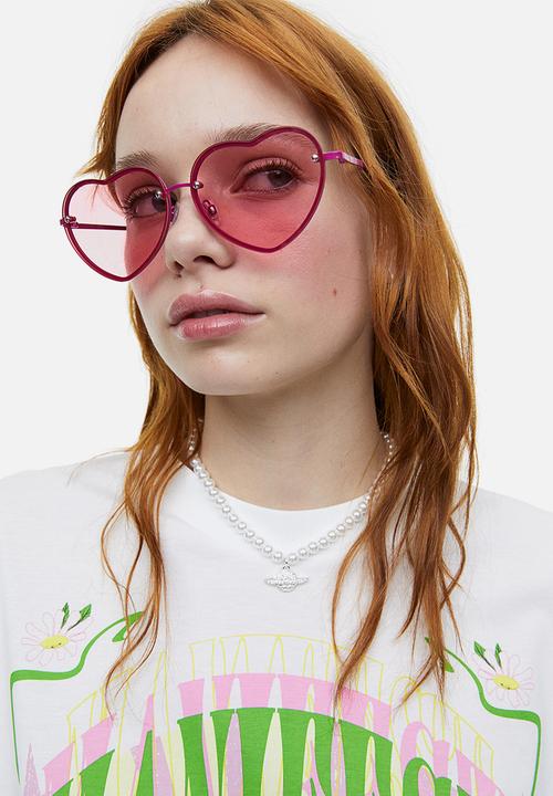 H&M - Oversized printed T-shirt - white manifest 