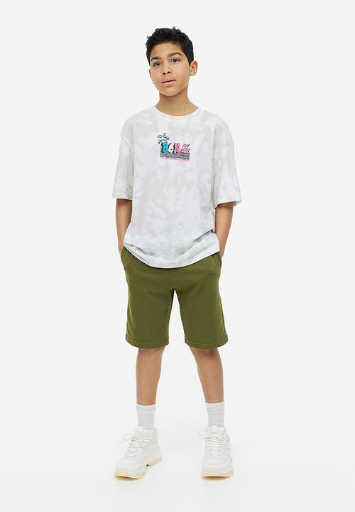 H&M - Sweatshirt shorts - dark khaki green