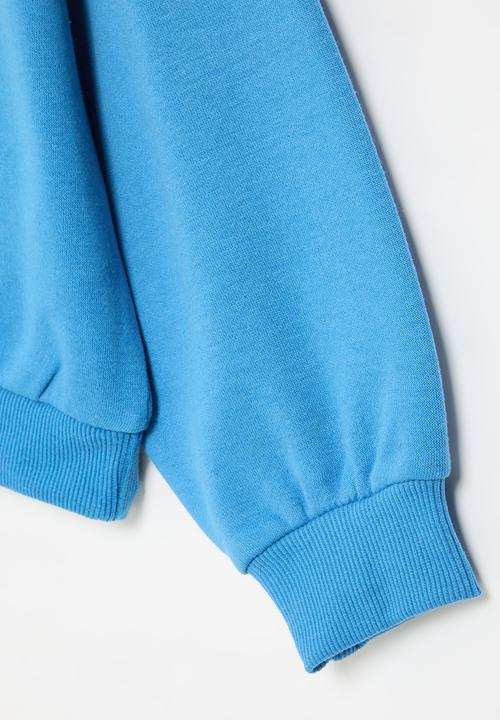 MINOTI - Girls basic blue city of love fleece crew - blue