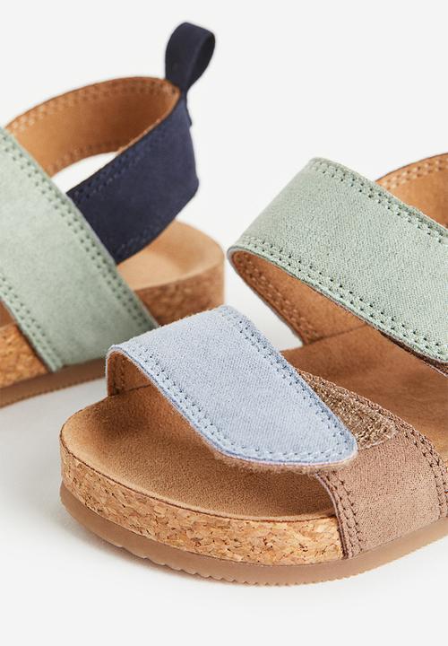 H&M - Sandals - light blue block-coloured